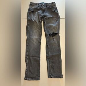 Hollister Men's Slim Fit Distressed Black Jeans